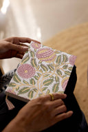 Block Printed Ruled Notebook (A5) - Marigold Glitz Blush - The Irish Country Home