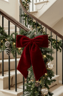 Red Velvet Bow 38cm - The Irish Country Home