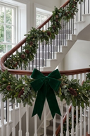 Large Green Velvet Bow 48cm