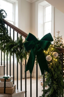 Large Green Velvet Bow 48cm