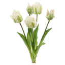 Faux Fresh Touch Parrot Tulip Bunch White