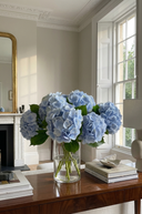 Faux Pale Blue Mophead Hydrangea Stem