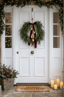 Cedar Wreath with Velvet Bow & Bells 66cm - The Irish Country Home