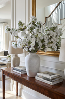 Faux White Cherry Blossom Bunch