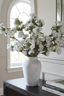 Faux White Cherry Blossom Spray