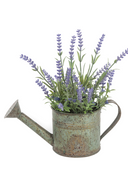 Faux Lavender in Watering Can