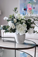 Faux White and Green Arrangement