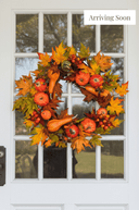 Faux Autumn Pumpkin Wreath - The Irish Country Home