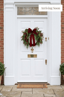 Berry Jute Wreath with Velvet Bow 60cm - The Irish Country Home