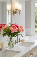 Faux Coral Pink Peony