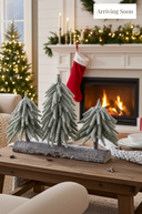 Frosted Festive Trees on a Stand