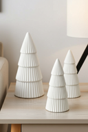 Shining White Festive Tree 17cm