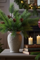 Faux Pine Branch with Cones