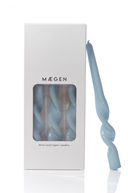 MÆGEN Twist Taper Candles - 3 Pack - Cornflower blue