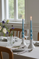 MÆGEN Twist Taper Candles - 3 Pack - Cornflower blue