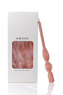 MÆGEN Twist Taper Candles - 3 Pack - Plaster Pink
