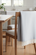 Supersoft Herringbone Lambswool Throw Ice Blue