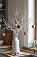 White Decorative Branch Pair