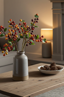 Faux Red-Orange Berry Stem