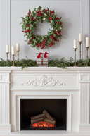 Artificial Eucalyptus and Red Berry Wreath