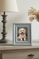 Wooden Photo Frame With Beading Soft Grey 7×5″