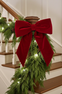 Deep Red/Burgundy Velvet Christmas Bow With Clip 68cm