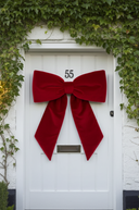 Deep Red/Burgundy Velvet Christmas Bow With Clip 68cm
