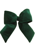 Deep Green Velvet Christmas Bow With Clip 48cm