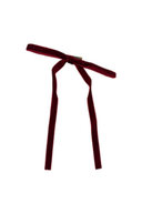 Mini Burgundy Velvet Christmas Tree Bows Set of 12