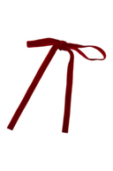 Mini Red Velvet Christmas Tree Bows Set of 12