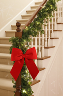 Red Velvet Christmas Bow With Clip 45cm