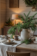 Faux Pine branch with cones 76cm