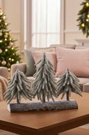 Frosted Festive Trees on a Stand