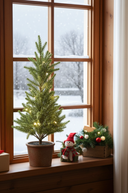 Tabletop Pine Tree in Brown Pot 42cm