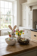 Fabric Bunny Rabbit Figure With Carrot