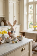Fabric Bunny Rabbit Figure With Carrot