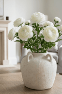 Faux White Ranunculus Spray - The Irish Country Home