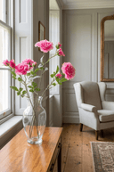 Faux Pink Rose Spray - The Irish Country Home