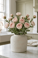 Faux Pale Pink Ranunculus spray - The Irish Country Home