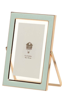 Sage Green and Gold Enamel Photo Frame 4x6 inch