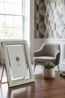 Sage Green and Gold Enamel Photo Frame 4x6 inch