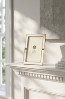 Beige & Gold Enamel Photo Frame 4x6 Inch