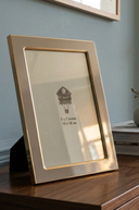 Beige & Gold Enamel Photo Frame 5x7 Inch