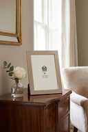 Beige & Gold Enamel Photo Frame 5x7 Inch