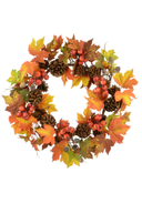 Faux Maple Leaf Wreath 60cm - The Irish Country Home