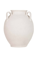 White Ceramic Vase with Handles 28x28x30cm - The Irish Country Home