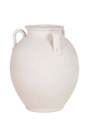White Ceramic Vase with Handles 28x28x30cm - The Irish Country Home