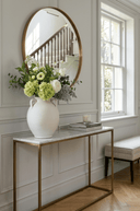White Ceramic Vase with Handles 28x28x30cm - The Irish Country Home