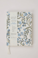 Block Printed Ruled Notebook (A5) - Songbird Blue Stone - The Irish Country Home