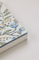 Block Printed Ruled Notebook (A5) - Songbird Blue Stone - The Irish Country Home